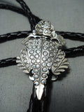 Fantastic Navajo Sterling Silver Horney Toad Bolo Native American-Nativo Arts