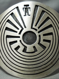 So Intricate! Vintage Native American Navajo Symbolic Sterling Silver Maze Bracelet Cuff-Nativo Arts