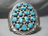 Marvelous Vintage Native American Navajo Turquoise Sterling Silver Bracelet-Nativo Arts