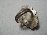 Very Rare Vintage Native American Navajo Persin Turquoise Sterling Silver Ring Old-Nativo Arts