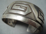 Spectacular Vintage Hopi Sterling Silver Bracelet Native American Old-Nativo Arts