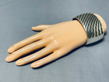 Advanced Silver Work!! Quality Native American Navajo Sterling Silver Wide Bracelet-Nativo Arts