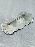 Spectacular Vintage Native American Navajo Morenci Turquoise Sterling Silver Coin Pin-Nativo Arts