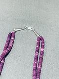 Drop Dead Gorgeous Native American Navajo Sugilite Sterling Silver Necklace-Nativo Arts