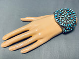 One Of The Best Ever Vintage Native American Navajo Turquoise Sterling Silver Bracelet-Nativo Arts