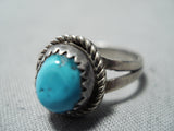 Wonderful Vintage Navajo Turquoise Sterling Silver Ring Native American Old-Nativo Arts