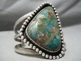 Heavy Huge Vintage Native American Navajo Royston Turquoise Sterling Silver Bracelet Old-Nativo Arts