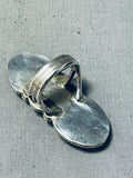 Stunning Native American Navajo Signed 3 Royston Turquoise Sterling Silver Huge Ring-Nativo Arts