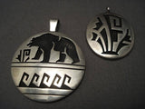 (2) Museum Vintage Hopi Wil Saufkie Native American Jewelry Silver Pendants-Nativo Arts