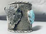 200 Gram Powerful Buffalo Turquoise Native American Sterling Silver Bracelet-Nativo Arts