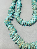 Native American Awesome Vintage Santo Domingo Royston Turquoise Cord Necklace-Nativo Arts