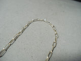 Enormous Vintage Native American Navajo Turquoise Sterling Silver Swirling Necklace-Nativo Arts