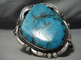 One Of Biggest Best Vintage Native American Navajo Morenci Turquoise Sterling Silver Bracelet-Nativo Arts