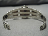 Very Rare Vintage Native American Navajo Opalescence Sterling Silver Bracelet Old-Nativo Arts