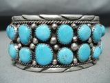 Fabulous Vintage Native American Navajo Turquoise Sterling Silver Bracelet-Nativo Arts