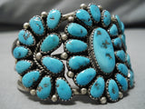 Marvelous Vintage Native American Navajo Blue Gem Turquoise Sterling Silver Native Bracelet-Nativo Arts