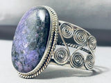 Heavy Huge Southwestern Charoite Sterling Silver Bracelet-Nativo Arts