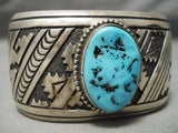 Authentic Bigger Vintage Native American Navajo Thomas Singer Turquoise Sterling Silver Bracelet-Nativo Arts