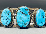 Tommy David Vintage Native American Navajo Turquoise Sterling Silver Bracelet-Nativo Arts
