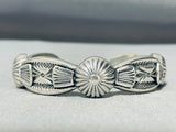 Important Smithsonian Vintage Native American Navajo Sterling Silver Bracelet Cuff-Nativo Arts