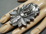 Heavy 41 Gram San Felipe Sterling Silver Chief Head Ring-Nativo Arts
