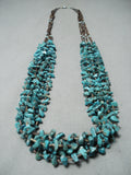 Beautiful Vintage Native American Navajo Turquoise Heishi Sterling Silver Necklace-Nativo Arts