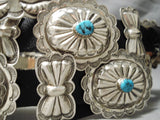 Amazing Vintage Native American Navajo Turquoise Sterling Silver Concho Belt-Nativo Arts
