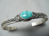 Important Sunny Reeves Native American Navajo Turquoise Sterling Silver Bracelet Cuff-Nativo Arts