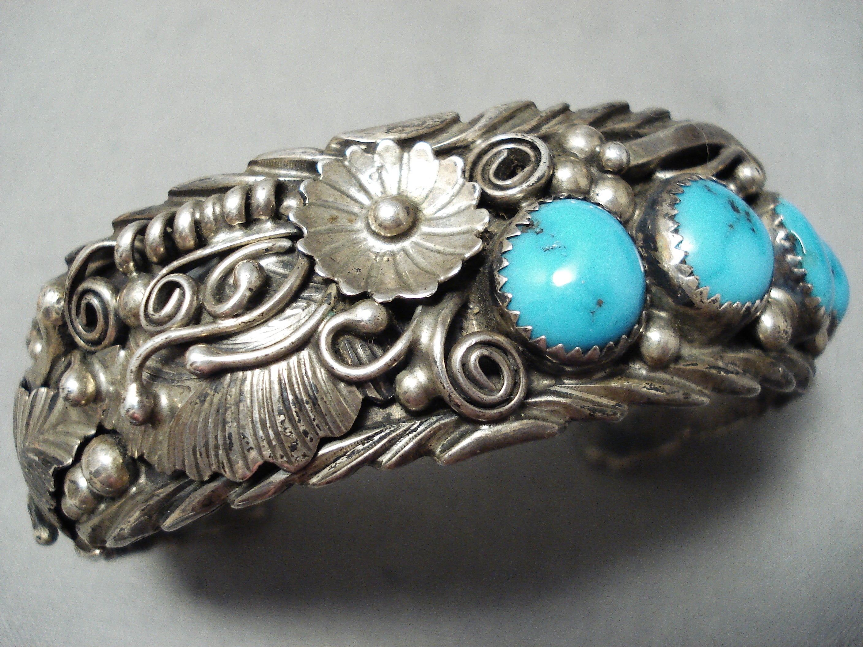 VTG NATIVE STERLING SILVER deals TURQUOISE AMETHYST BRACELET #A349