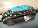 Important Al Jake Native American Navajo Turquoise Sterling Silver Shell Bracelet-Nativo Arts