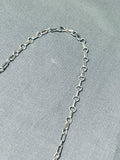 Striking Vintage Native American Navajo Wildhorse Turquoise Sterling Silver Necklace Signed-Nativo Arts