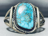 Native American One Of The Best Lone Mountain Turquoise Sterling Silver Bracelet-Nativo Arts