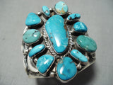 Important Kee Vintage Native American Navajo Turquoise Sterling Silver Bracelet-Nativo Arts