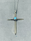 Important Vintage Native American Zuni Sleeping Beauty Turquoise Sterling Silver Necklace-Nativo Arts