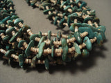 209 Gram Navajo Native American Jewelry jewelry Natural Green Turquoise Braided Necklace-Nativo Arts