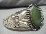 Early 1900's Vintage Native American Navajo Cerrillos Turquoise Sterling Silver Bracelet Old-Nativo Arts