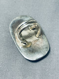 Gigantic Tso Family Native American Navajo Signed Kingman Turquoise Sterling Silver Ring-Nativo Arts