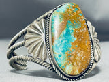 Spectacular Vintage Native American Zuni Royston Turquoise Sterling Silver Bracelet-Nativo Arts