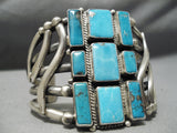 One Of The Best Native American Navajo Verdy Jake Turquoise Sterling Silver Bracelet-Nativo Arts