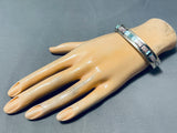 Gorgeous Vintage Native American Navajo Wildhorse Turquoise And Opal Sterling Silver Bracelet-Nativo Arts
