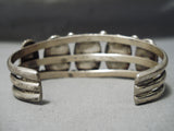 Authentic Vintage Native American Navajo Turquoise Sterling Silver Bracelet Old-Nativo Arts