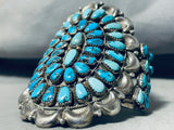 Best Judy Wallace Vintage Native American Navajo Turquoise Sterling Silver Cluster Bracelet-Nativo Arts