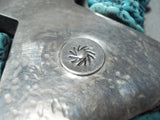 Native American One Of Biggest Best Vintage Nativew American Turquoise Sterling Silver Necklace-Nativo Arts