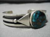 Important Native American Navajo Jeanette Dale Royston Turquoise Sterling Silver Bracelet-Nativo Arts