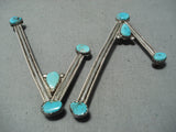 Fascinating Vintage Native American Navajo Kingman Sterling Silver Collar Pins Old-Nativo Arts