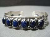 Quality Navajo Lapis Sterling Silver Native American Bracelet-Nativo Arts