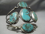 Museum Vintage Native American Navajo Royston Turquoise Sterling Silver Bracelet Old-Nativo Arts