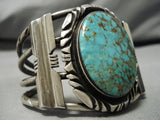 Rare Earlier Royston Turquoise Vintage Native American Navajo Sterling Silver Bracelet Old-Nativo Arts