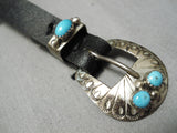 Amazing Vintage Native American Navajo Turquoise Sterling Silver Concho Belt Old-Nativo Arts