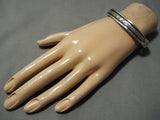 Important Vintage Native American Navajo Bruce Morgan Hand Wrought Sterling Silver Bracelet-Nativo Arts